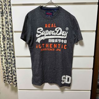 古着　tシャツ グレー　Super-dry(Tシャツ/カットソー(半袖/袖なし))