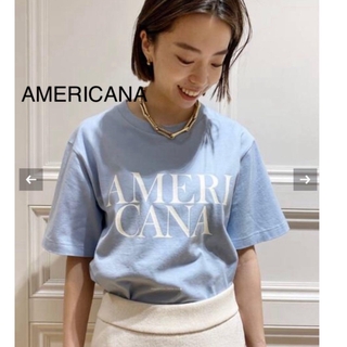 ドゥーズィエムクラス(DEUXIEME CLASSE)の新品　アメリカーナ　Ｔシャツ　ブルー　AMERICANA(Tシャツ/カットソー(半袖/袖なし))