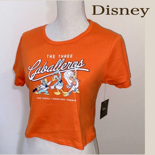 ディズニー(Disney)の【タグ付き新品 M〜L】Disney ドナルド ミニ丈Tシャツ(Tシャツ(半袖/袖なし))