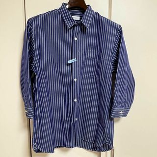 シップス(SHIPS)のships any  メンズシャツ　ブルー　ストライプ(シャツ)