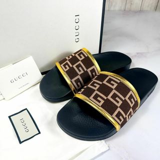 グッチ(Gucci)の【美品】GUCCI　グッチ　GGキャンバス　サンダル　ビーチサンダル　９サイズ(サンダル)