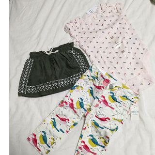 ベビーギャップ(babyGAP)の新品　babygap 3点セット80(ロンパース)