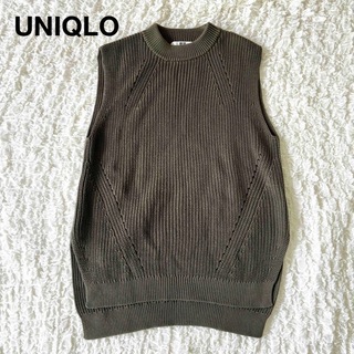 UNIQLO - ✨美品✨ユニクロ【UNIQLO】コットンニットベスト ジレ