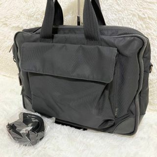 ポールスミス(Paul Smith)の【美品】ポールスミス  ナイロンキャンバス 2WAY ビジネスバッグ ブラック(ビジネスバッグ)