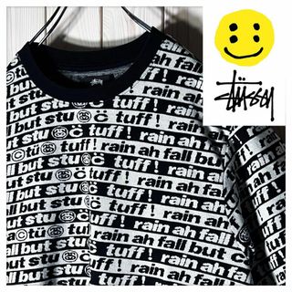 ステューシー(STUSSY)の【良品 限定コラボ M】ステューシー CPFM 総柄 SS ボーダー Tシャツ(Tシャツ/カットソー(半袖/袖なし))