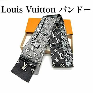 ルイヴィトン(LOUIS VUITTON)の極美品✨Louis Vuitton ルイヴィトン バンドー モノグラム グレー(バンダナ/スカーフ)