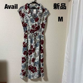 Avail - 花柄ノースリーブワンピース　新品　M