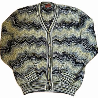 ミッソーニ(MISSONI)の【極美品】MISSONI ミッソーニ 総柄 コットンニットカーディガン(カーディガン)