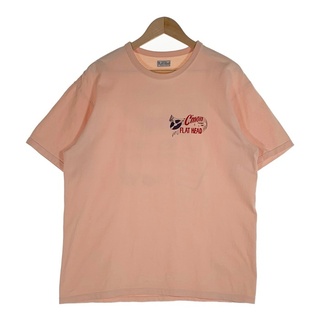 FLAT HEAD フラットヘッド プリントTシャツ ピンク Size 44