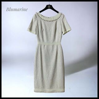 【Blumarine】  シルク使用  胸元デザインワンピース