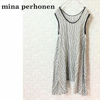 mina perhonen - mina perhonen ワンピース コットン ガーゼ ヘムスカート M