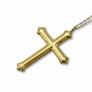 K18 イエローゴールド 十字架 クロス ネックレス GOLD(ゴールド)