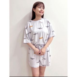 ジェラートピケ(gelato pique)のジェラートピケ シャーク柄Tシャツ&ショートパンツ　セットアップ　ルームウェア(ルームウェア)