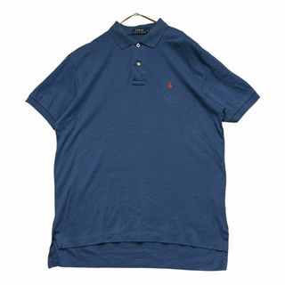 ポロラルフローレン(POLO RALPH LAUREN)のポロラルフローレン 半袖ポロシャツ 無地 ブルー ポニー刺繍 夏物古着d60(ポロシャツ)