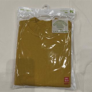 ユニクロ(UNIQLO)のユニクロ⭐︎リブ編みハイネック長袖カットソー⭐︎90センチ(ニット)