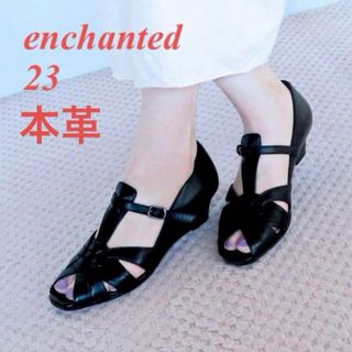 enchanted - 新品 本革 グルカサンダル Tストラップ ウエッジソール