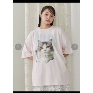 merry jenny 猫 Tシャツ ピンク(Tシャツ/カットソー(半袖/袖なし))