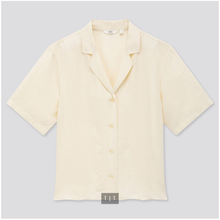 ユニクロ(UNIQLO)のUNIQLO リネンブレンドオープンカラーシャツ(シャツ/ブラウス(半袖/袖なし))