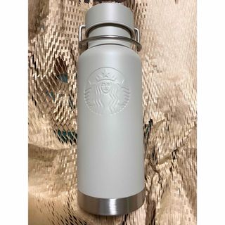 スターバックス(Starbucks)の未使用スターバックス ハンドルリッドステンレスロゴボトルマットベージュ473ml(タンブラー)