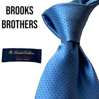 ブルックスブラザース(Brooks Brothers)の新品　ブルックスブラザーズ　セッテピエゲ　ドットタイ　ライトブルー　アメリカ製(ネクタイ)