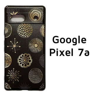 Google Pixel 7a 黒 サークル ソフトケース カバー