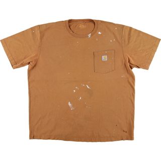 carhartt - 古着 カーハート Carhartt ORIGINAL FIT 半袖 ワンポイントロゴポケットTシャツ メンズXL /eaa451223