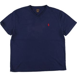 Ralph Lauren - 古着 ラルフローレン Ralph Lauren POLO RALPH LAUREN CLASSIC FIT Vネック 半袖 ワンポイントロゴTシャツ メンズM /eaa451224