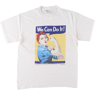 古着 PORT AND COMPANY We Can Do It Rosie The Riveter ロージーザリベッター プリントTシャツ USA製 メンズL /eaa452840(Tシャツ/カットソー(半袖/袖なし))