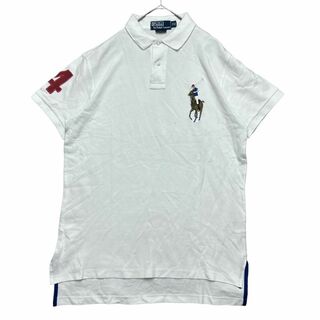 ポロラルフローレン(POLO RALPH LAUREN)のポロラルフローレン 半袖ポロシャツ ビッグポニー ホワイト 夏物古着d64(ポロシャツ)
