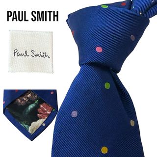 ポールスミス(Paul Smith)の極美品　ポールスミス　マルチカラードットタイ　ライトブルー　現行タグ(ネクタイ)