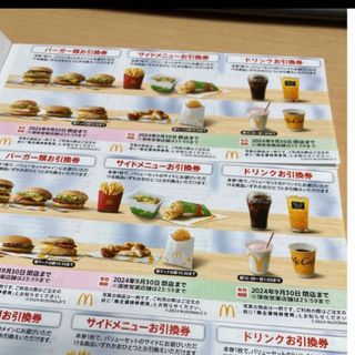 マクドナルド　株主優待券　2セット（2シート）(フード/ドリンク券)