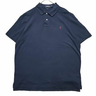 ポロラルフローレン(POLO RALPH LAUREN)のポロラルフローレン 半袖ポロシャツ 無地ネイビー ポニー刺繍 夏物古着d65(ポロシャツ)