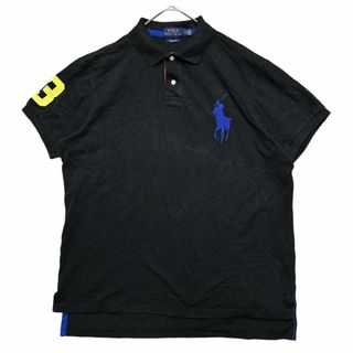 ポロラルフローレン(POLO RALPH LAUREN)のポロラルフローレン 半袖ポロシャツ ビッグポニー ブラック 夏物古着d66(ポロシャツ)