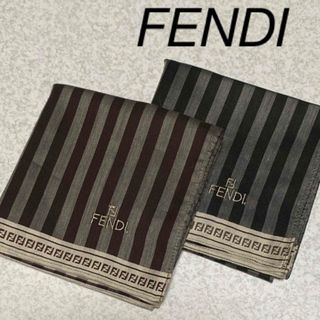 フェンディ(FENDI)のFENDI フェンディ　ハンカチ　2枚セット　ブランドハンカチ　メンズ　送料込み(ハンカチ/ポケットチーフ)