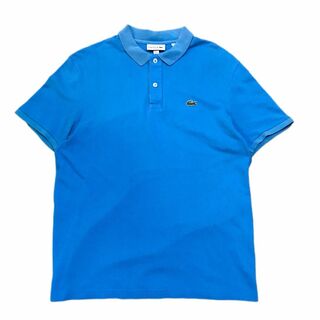 ラコステ(LACOSTE)のラコステ 鹿の子 半袖ポロ サイズ6 ブルー US表記XL(ポロシャツ)