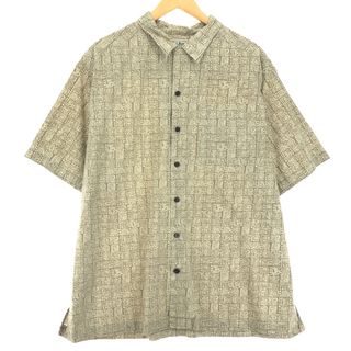 エルエルビーン(L.L.Bean)の古着 エルエルビーン L.L.Bean 総柄 オープンカラー 半袖 ボックスシャツ メンズL /eaa452428(シャツ)