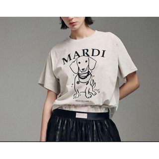 新品　Mardi Mercrediマルディメクルディ Tシャツ　オートミール(Tシャツ(半袖/袖なし))