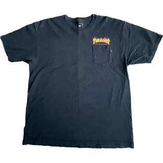 スラッシャー(THRASHER)のスラッシャー　バンズ　コラボTシャツ　黒　ロゴ(Tシャツ/カットソー(半袖/袖なし))