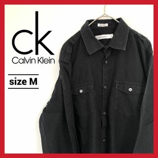カルバンクライン(Calvin Klein)の90s 古着 カルバンクライン 長袖シャツ トップス ポケット M (シャツ)