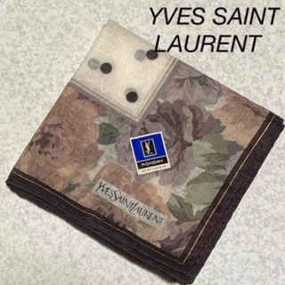 Yves Saint Laurent - イヴサンローラン　ハンカチ　未使用　薔薇　透かし模様入り　送料込み