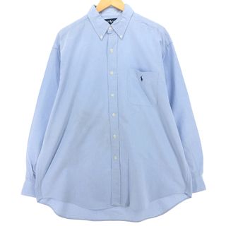 ラルフローレン(Ralph Lauren)の古着 ラルフローレン Ralph Lauren BIG SHIRT 長袖 ボタンダウンシャツ メンズL /eaa450441(シャツ)