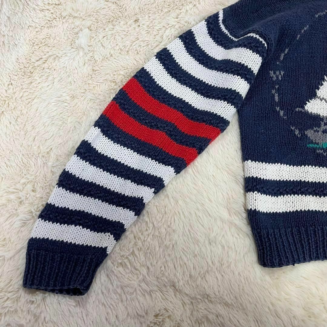 【人気投票 】ハイブランド人気ランキング！ WOMEN WOOLRICH 80年代 コットンニット 麻混 紺タグ トップス