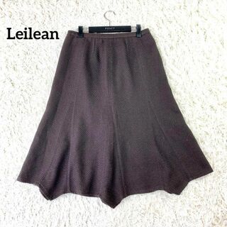 レリアン(leilian)の✨美品✨Leileanレリアン　スカート　ミディー丈　大きいサイズ　ウール100(ひざ丈スカート)