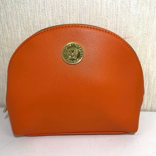 Ｒ　極美品 Versace レザー ポーチ オレンジ