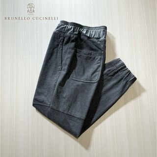 ブルネロクチネリ(BRUNELLO CUCINELLI)のM47★美品★23SS★極上モニーレ装飾つき ジョガーパンツ ブルネロクチネリ(その他)