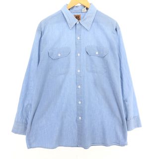 Wrangler - 古着 70年代 ラングラー Wrangler BIG BEN ビッグベン 長袖 シャンブレーシャツ USA製 メンズXL ヴィンテージ /eaa451158