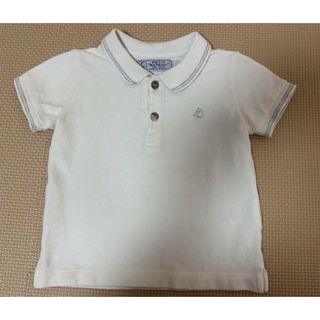 PETIT BATEAU - 【プチバトー】ポロシャツ ホワイト　フォーマル　お受験　18m 81cm