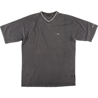 古着 00年代 QUIKSILVER Vネック サーフ スケートTシャツ メンズXL /eaa452828(Tシャツ/カットソー(半袖/袖なし))