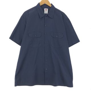 ディッキーズ(Dickies)の古着 ディッキーズ Dickies 半袖 ワークシャツ メンズXL /eaa452210(シャツ)