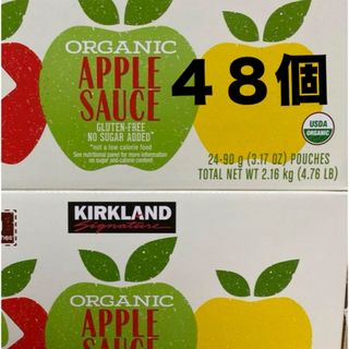 コストコ(コストコ)のアップルソース　２箱（48個）　有機りんごのすりおろし　新品　りんご　林檎　食品(菓子/デザート)